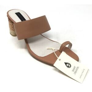 Sanctuary SA-Bold Women's Size 8M Lion Leather Square Toe Slip-On Heels Shoes